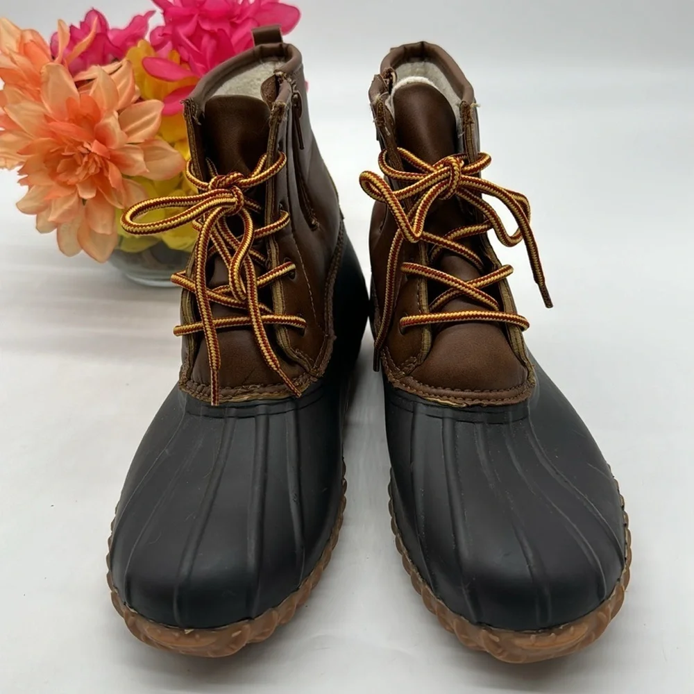 Portland Boot Company Brown Tan Duck Boots Size 10 WRB6419